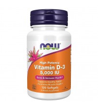 Вітамін D3 Now Foods Vitamin D-3 High Potency 5000 IU 120caps